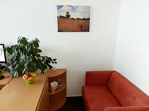 orbaz od Moneta v kancelárii na stene